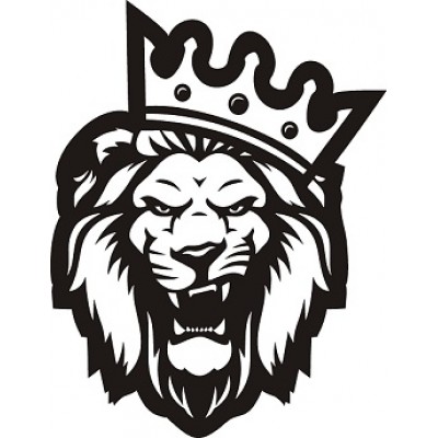 Картинка лев с короной на черном фоне